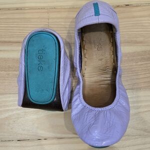 Tieks Lavender Flats with Turquoise Soles